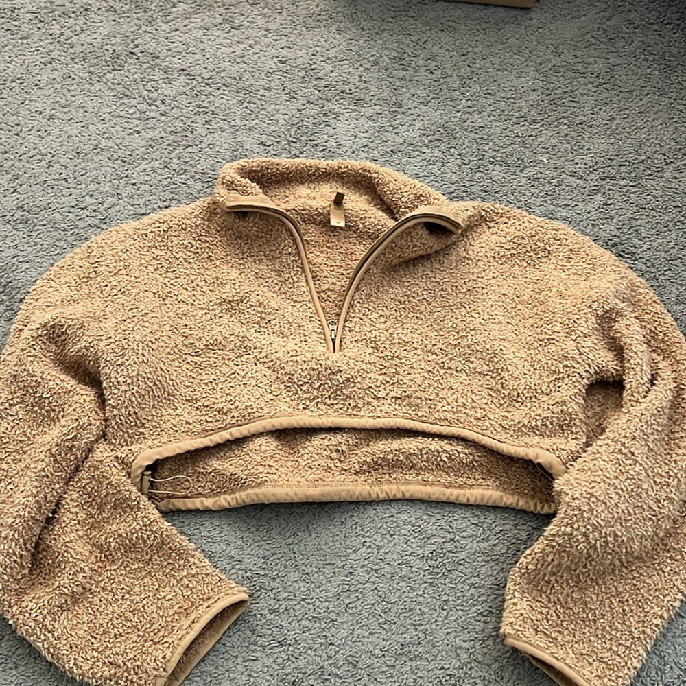 Skims cropped cozy knit sweater